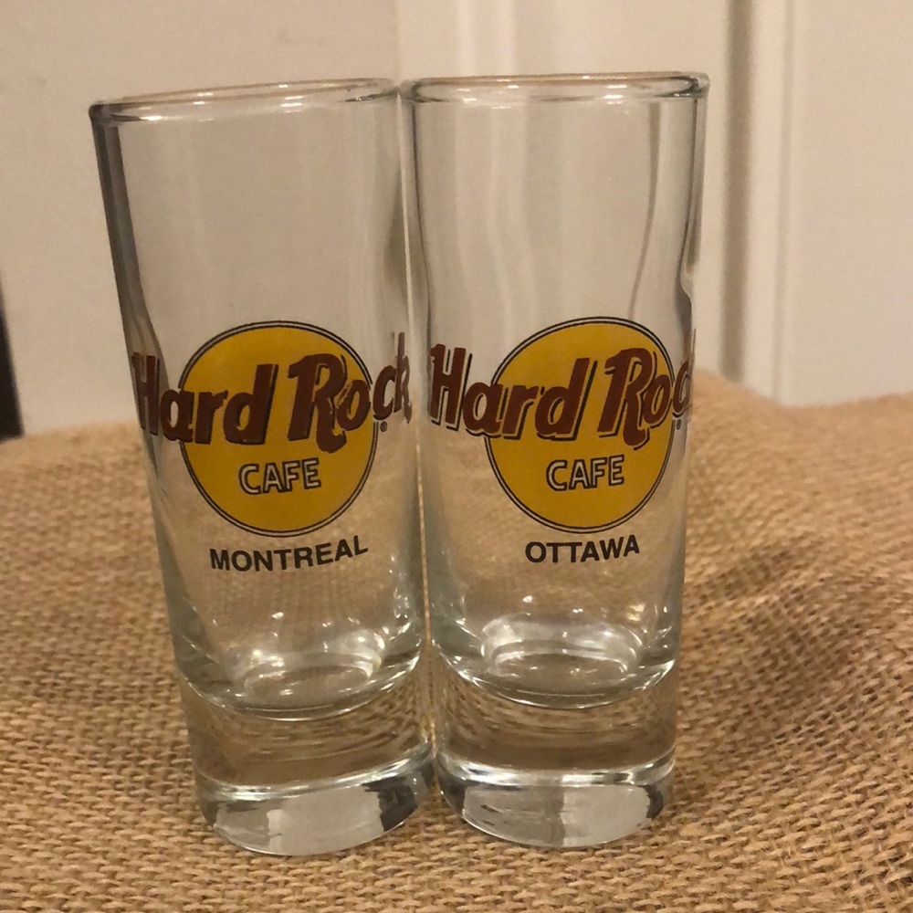 Hard Rock Cafe shot glasses Montreal Ottawa